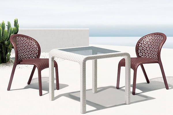 Patio furniture wicker 5 piece set