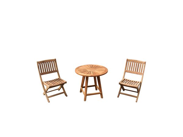 What type of balcony set would you recommend for my garden area?