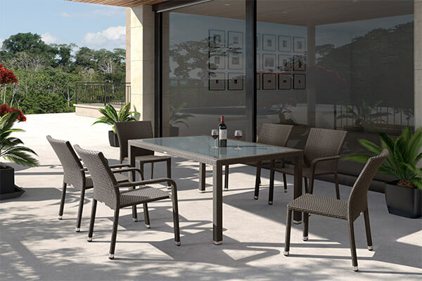 Outdoor garden dining set 6 seater