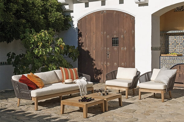 Outdoor sofa teak wood modern