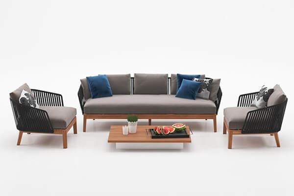 Outdoor sofa teak wood modern