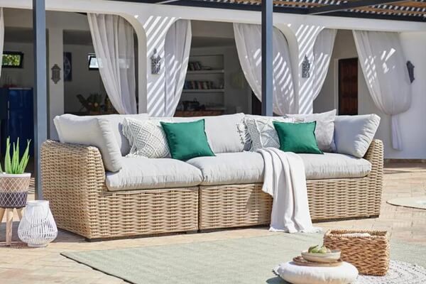 Outdoor garden sofa set wicker