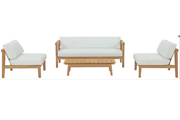 Outdoor Furniture Couch With Teak Wood Frame