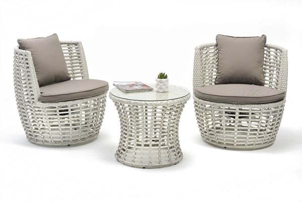 Wicker Outdoor Furniture Balcony Set 3 PCS