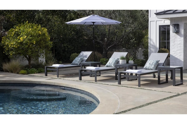 Outdoor Chaise Lounge With Wheels