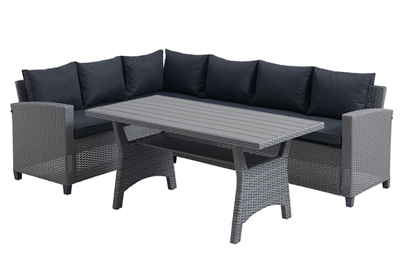 Corner Garden Sofa With Dining Set