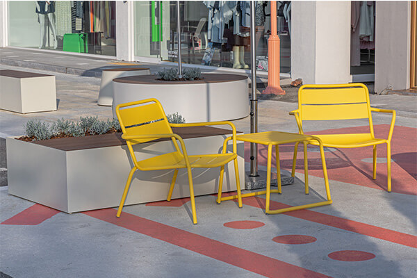 Outdoor Balcony Set Lounge Chair with Coffe Table
