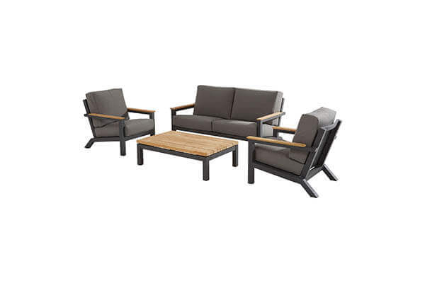 Outdoor Lounge Sofa Set With Teak