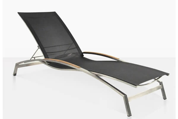 Commercial pool furniture supply outdoor sunlounger 316 stainless steel frame