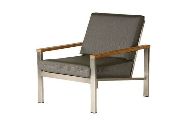 Modern grade 316 stainless steel outdoor furniture garden sofa set with teak wood
