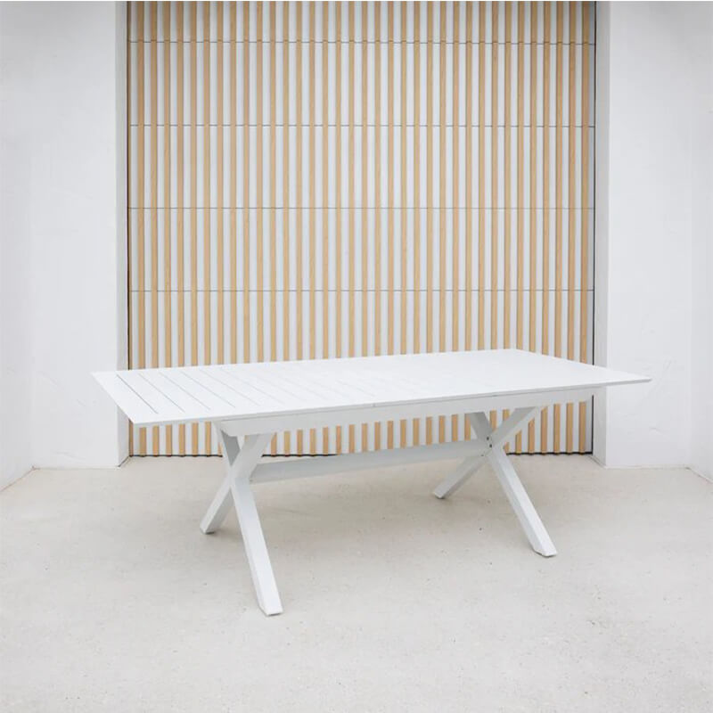 Modern expandable dining table|white outdoor extendable dining table supplier factory in China