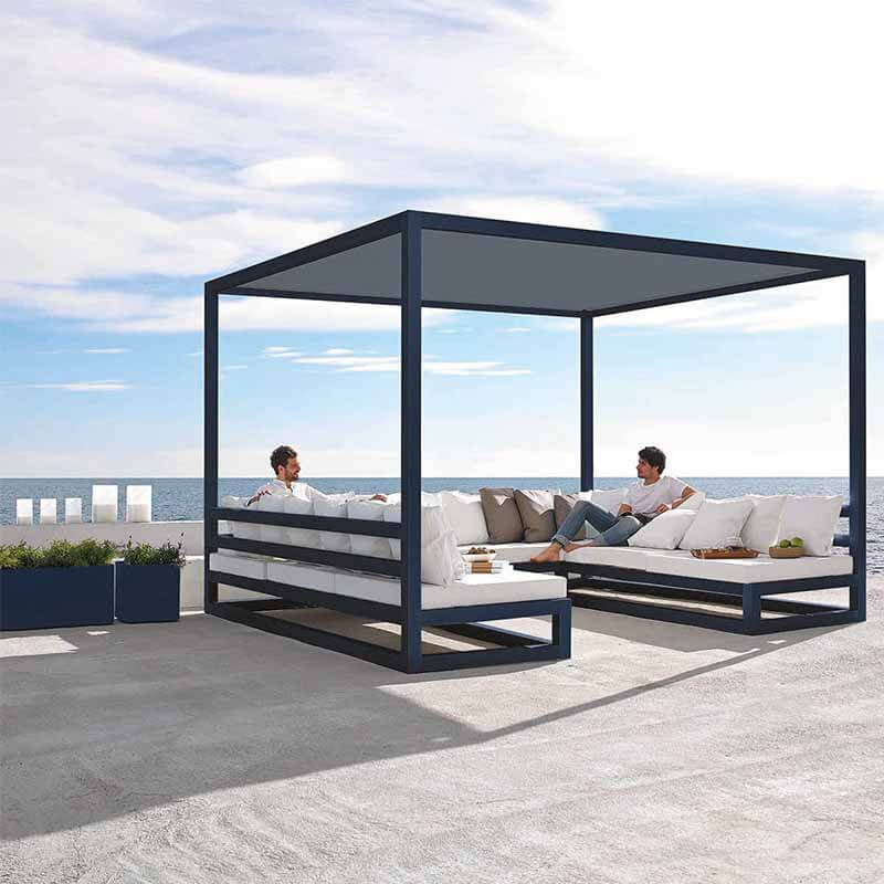 Outdoor pergola sofa daybed manufacturer in China