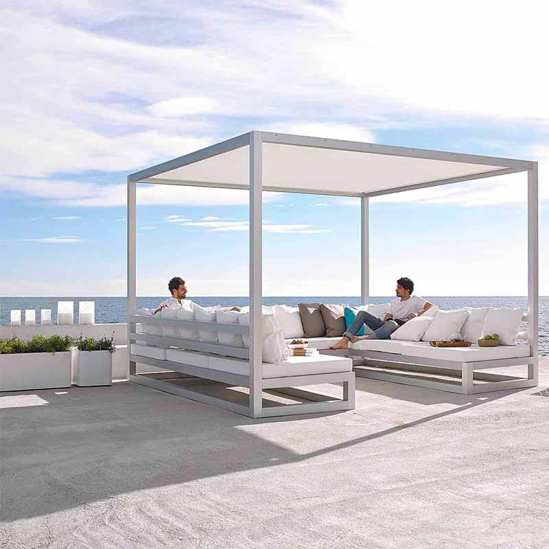 Outdoor pergola sofa daybed manufacturer in China