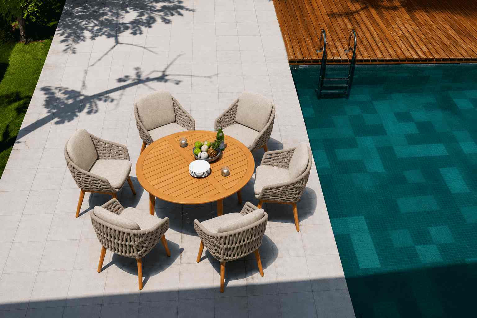 Resorts Furniture Garden Teak Wood Factory Supplier at Guangzhou CANTON FAIR in China